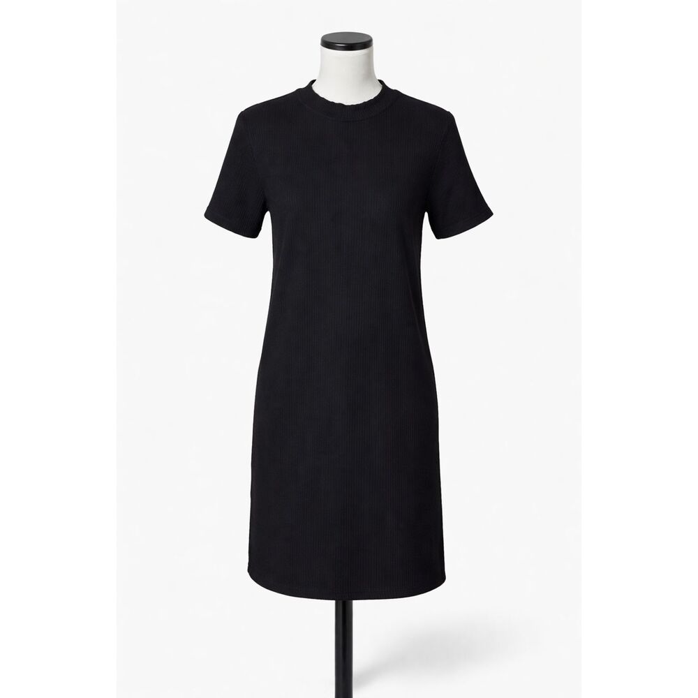 ZARA BLACK CASUAL CLASSIC EVERYDAY WEAR RIBBED PREMIUM SWEATER DRESS SIZE MEDIUM